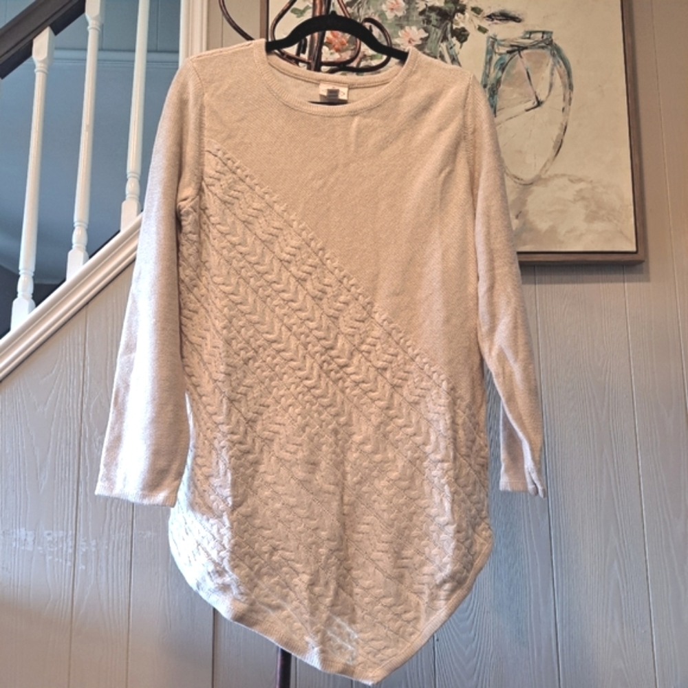 St. John's Bay Asymmetrical Long Sleeve Crew Neck Women's Sweater